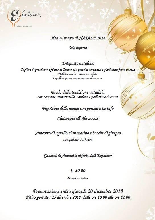 Menu di Hotel Excelsior 