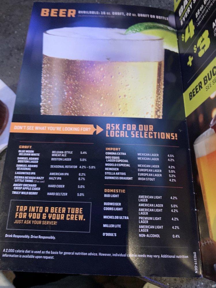 Menu at Dave & Buster's Springfield pub & bar, Springfield, Springfield