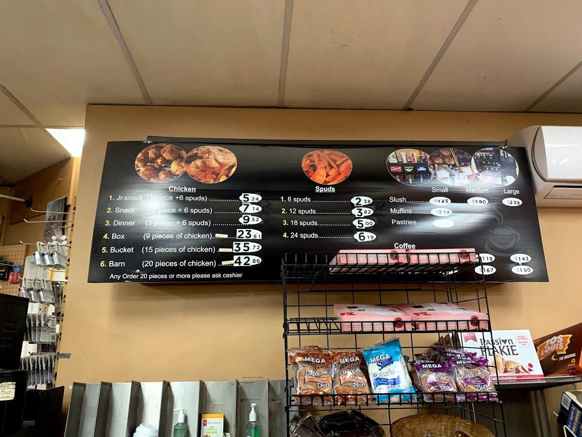 Menu at Ralphs Handi Mart fast food, Edmonton