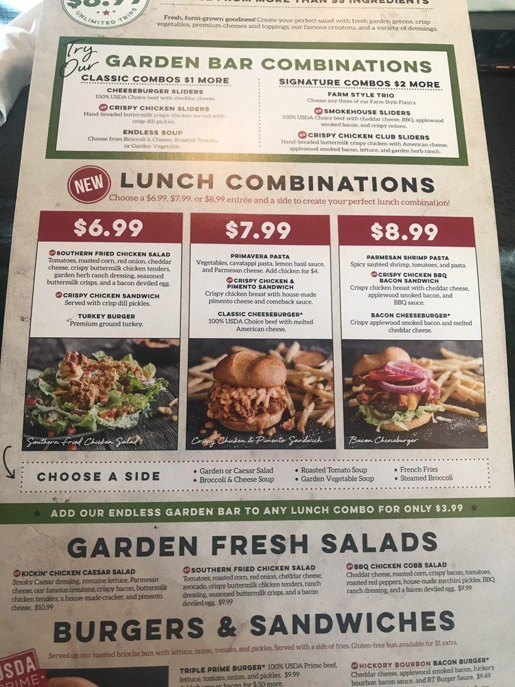 Menu at Ruby Tuesday restaurant, Moss Point, MS63