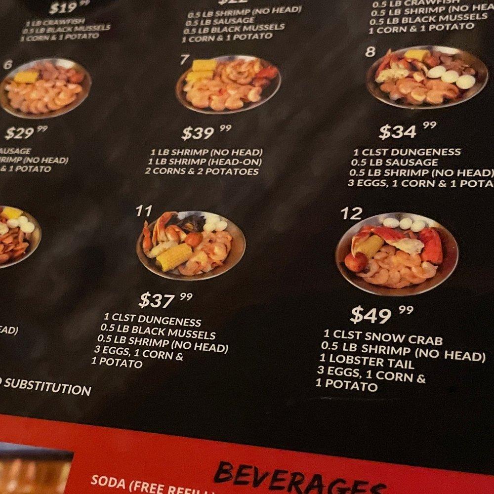 Menu at The Juicy Crab McDonough pub & bar, McDonough