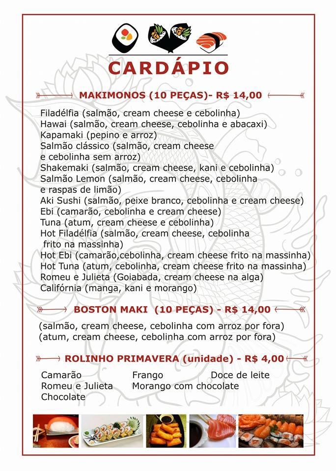 Aki Sushi Delivery Rio de Janeiro RJ cardápio