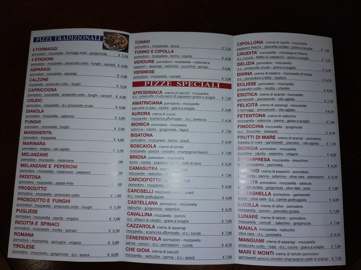 Menu da M.E.P. CRAZY PIZZA pizzeria, Torri di Quartesolo