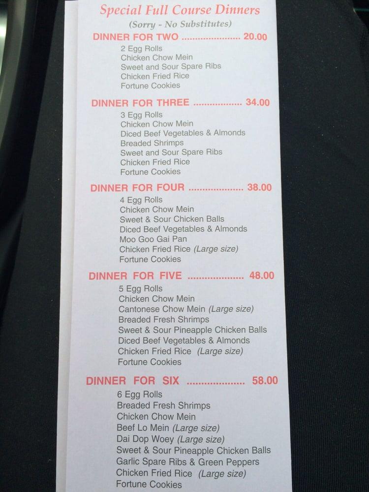 Menu at May Flower Chinese Foods restaurant, Oshawa
