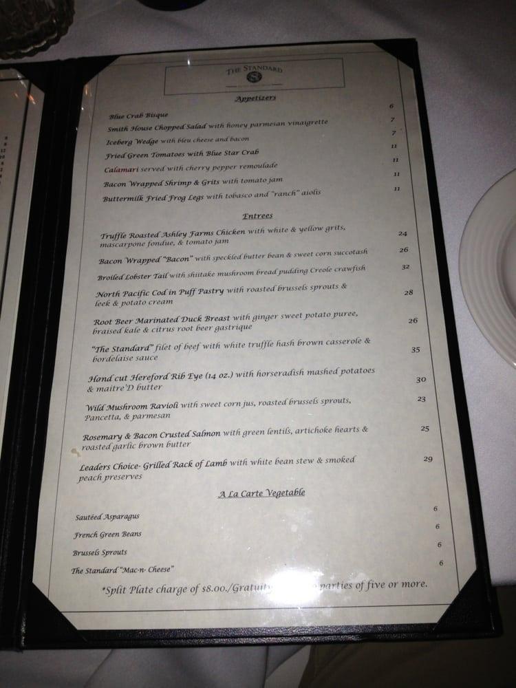 Menu at The Standard pub & bar, Nashville, 167 Rosa L Parks Blvd