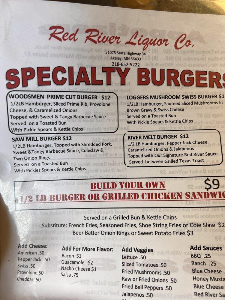 Menu at Red River Bar & Grill, Akeley