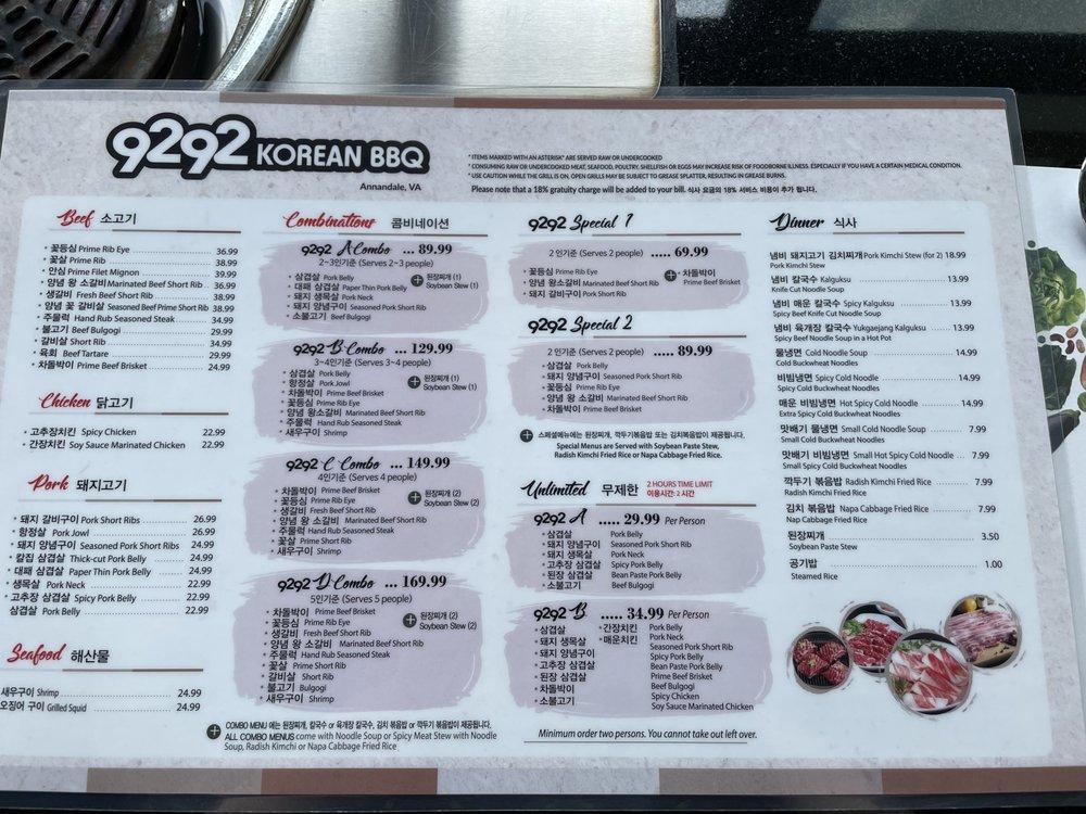 menu-at-9292-korean-bbq-annandale