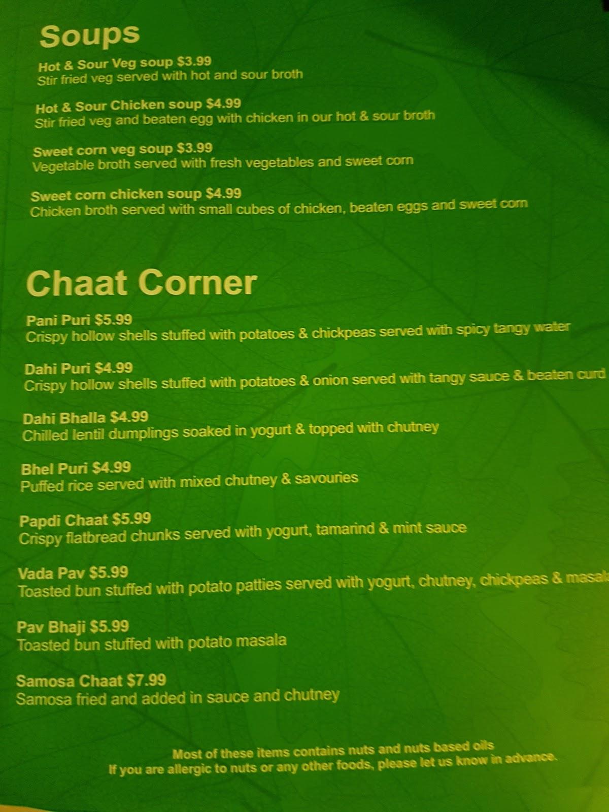 Menu at Dosa & Curry Garden restaurant, Regina