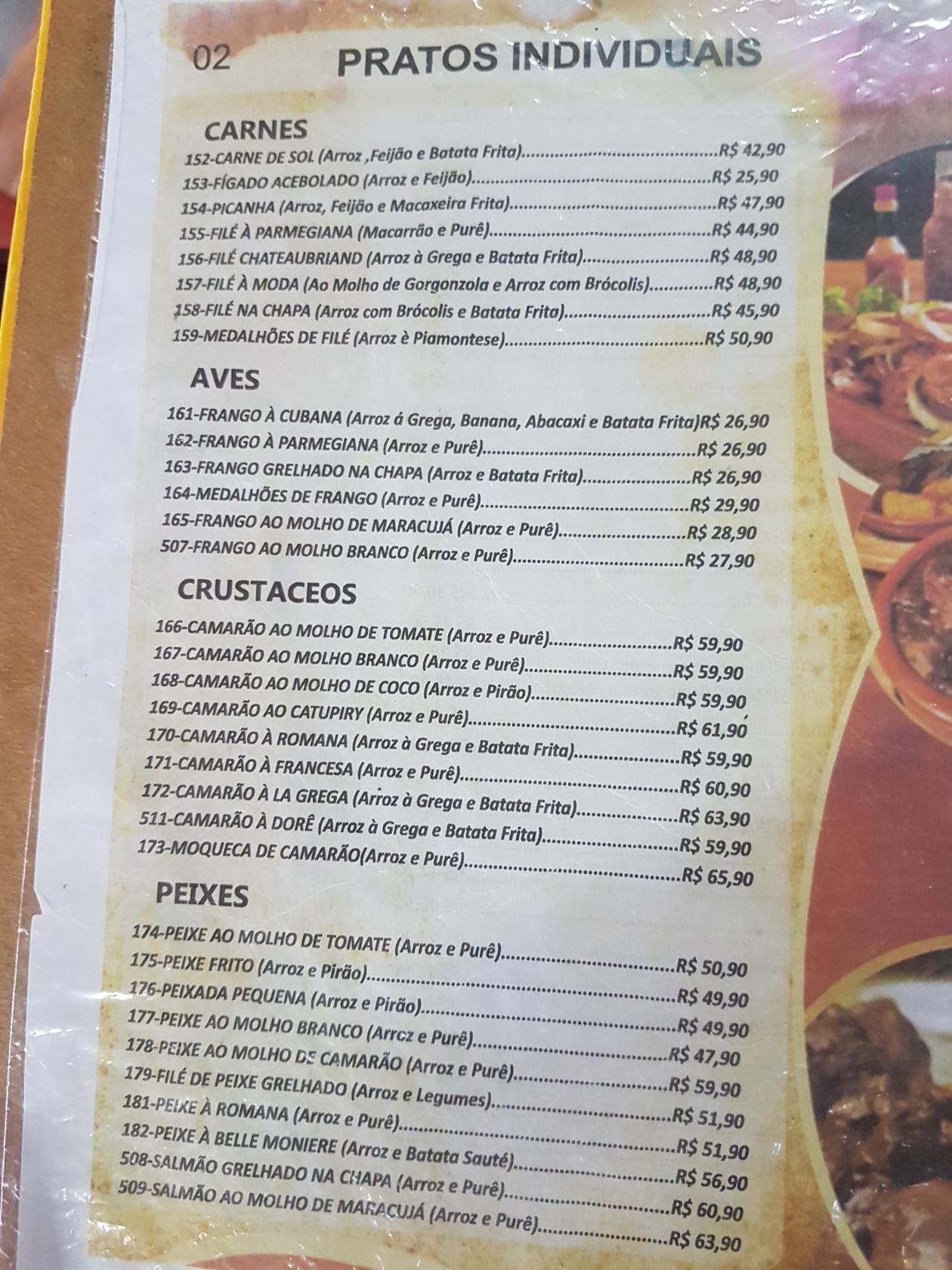 Menu at Fava Praia Bar & Restaurante, João Pessoa