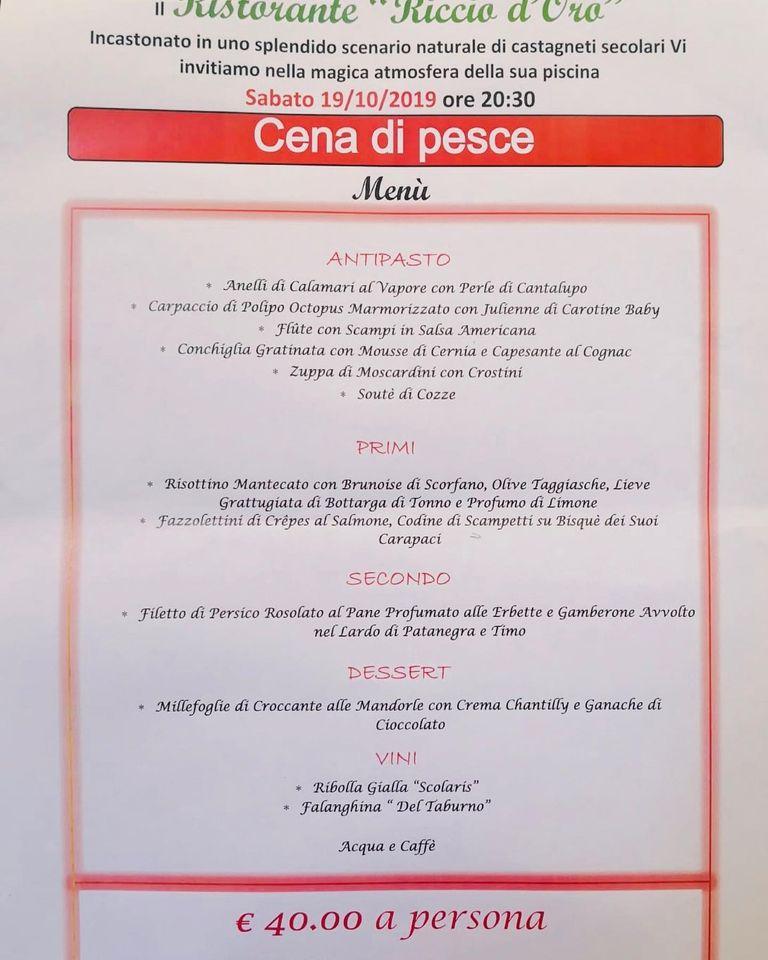 Menu Da Il Riccio D Oro Pub Bar Montecreto