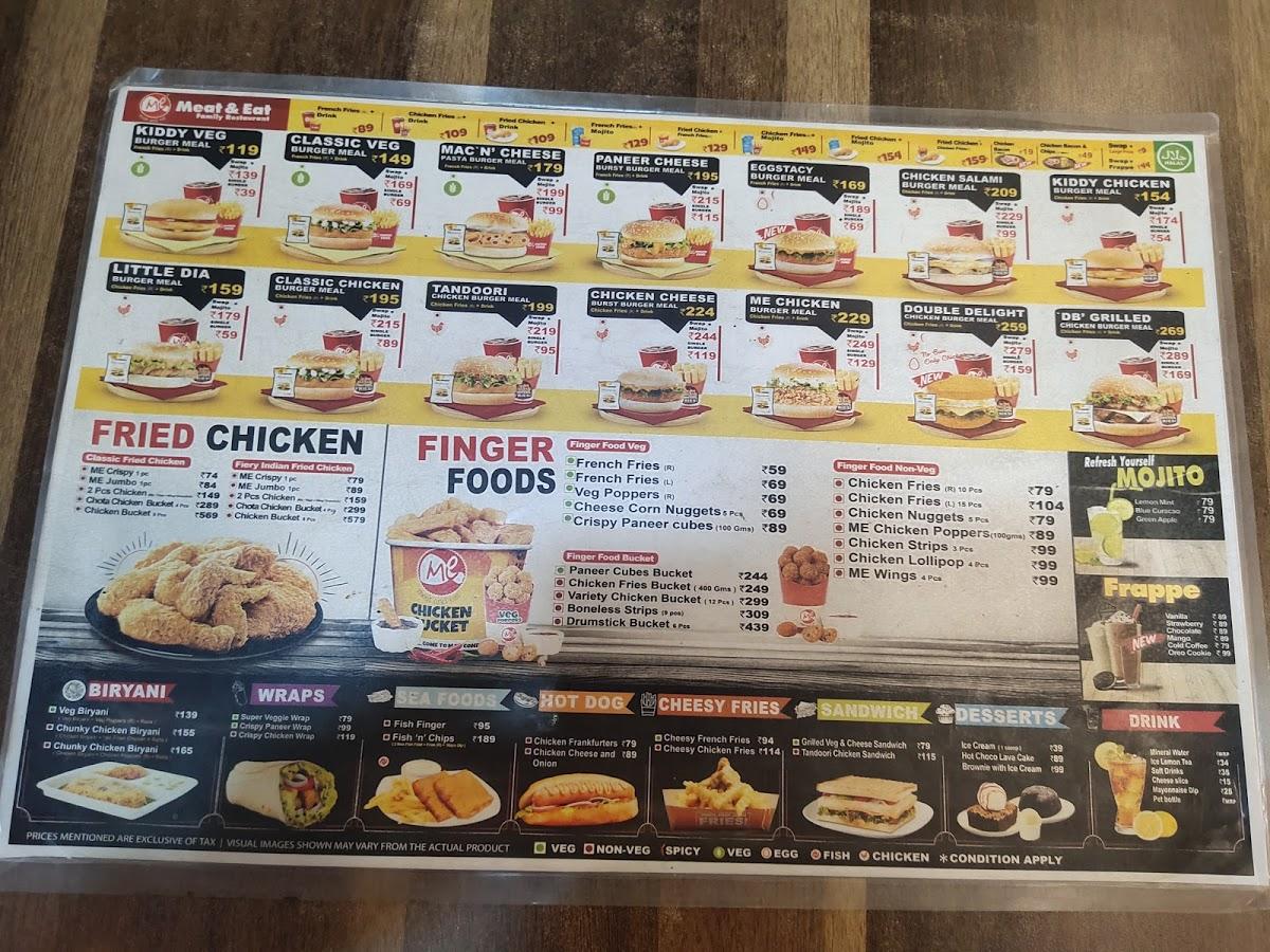 Meat n Eat menu