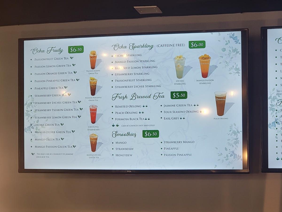 Menu at Ochalicious Bubble Tea and Dessert desserts, Bellingham