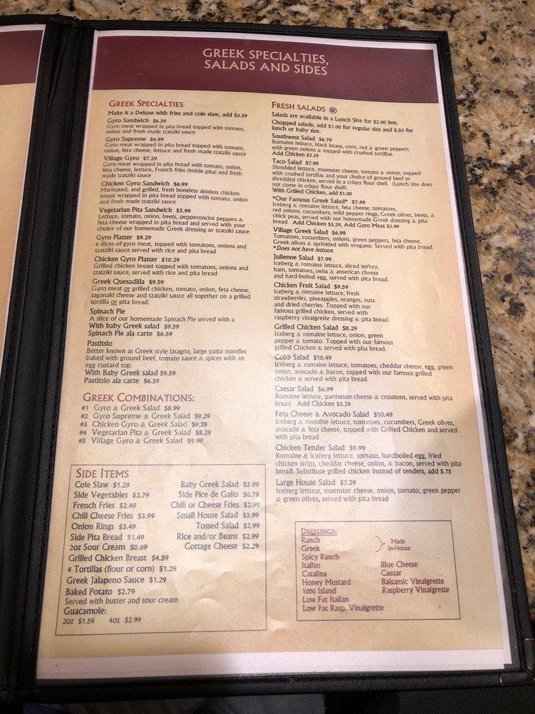 Menu at Greek Jalapeno restaurant, Waterford Township, Cooley Lake Rd
