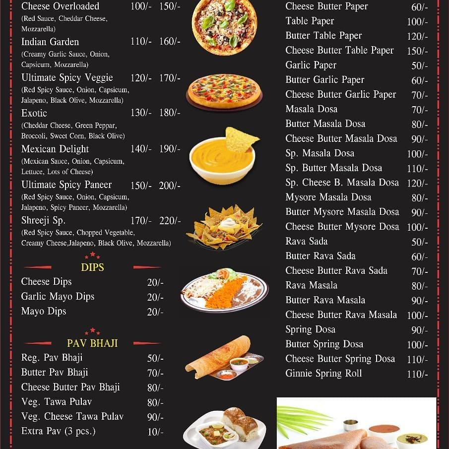 Menu at Gurukrupa Restaurant & Shreeji Food Court Maliba Campus, Bardoli