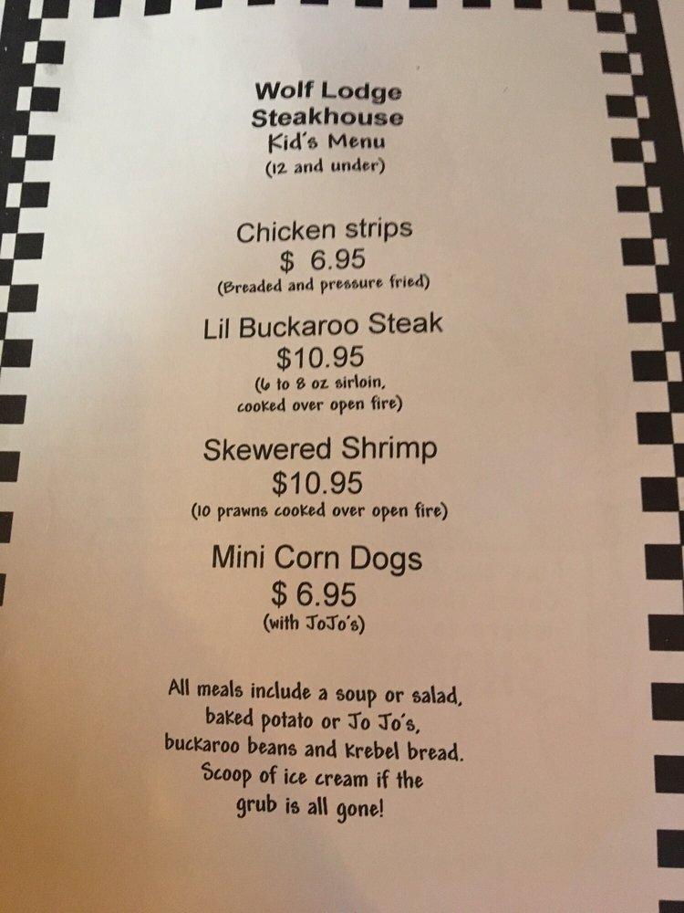 Menu at Wolf Lodge Inn Restaurant, USA