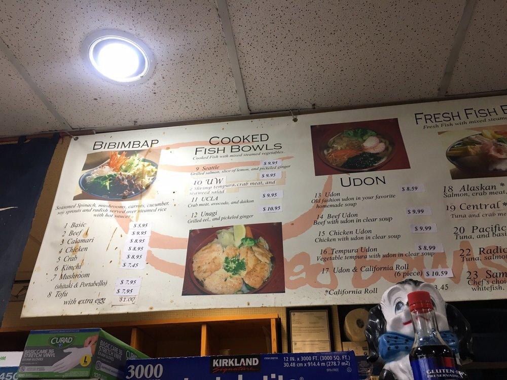 Menu at Red Bowls Restaurant, Seattle