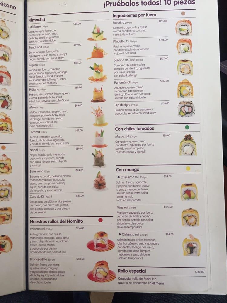 Sushitto menu deals