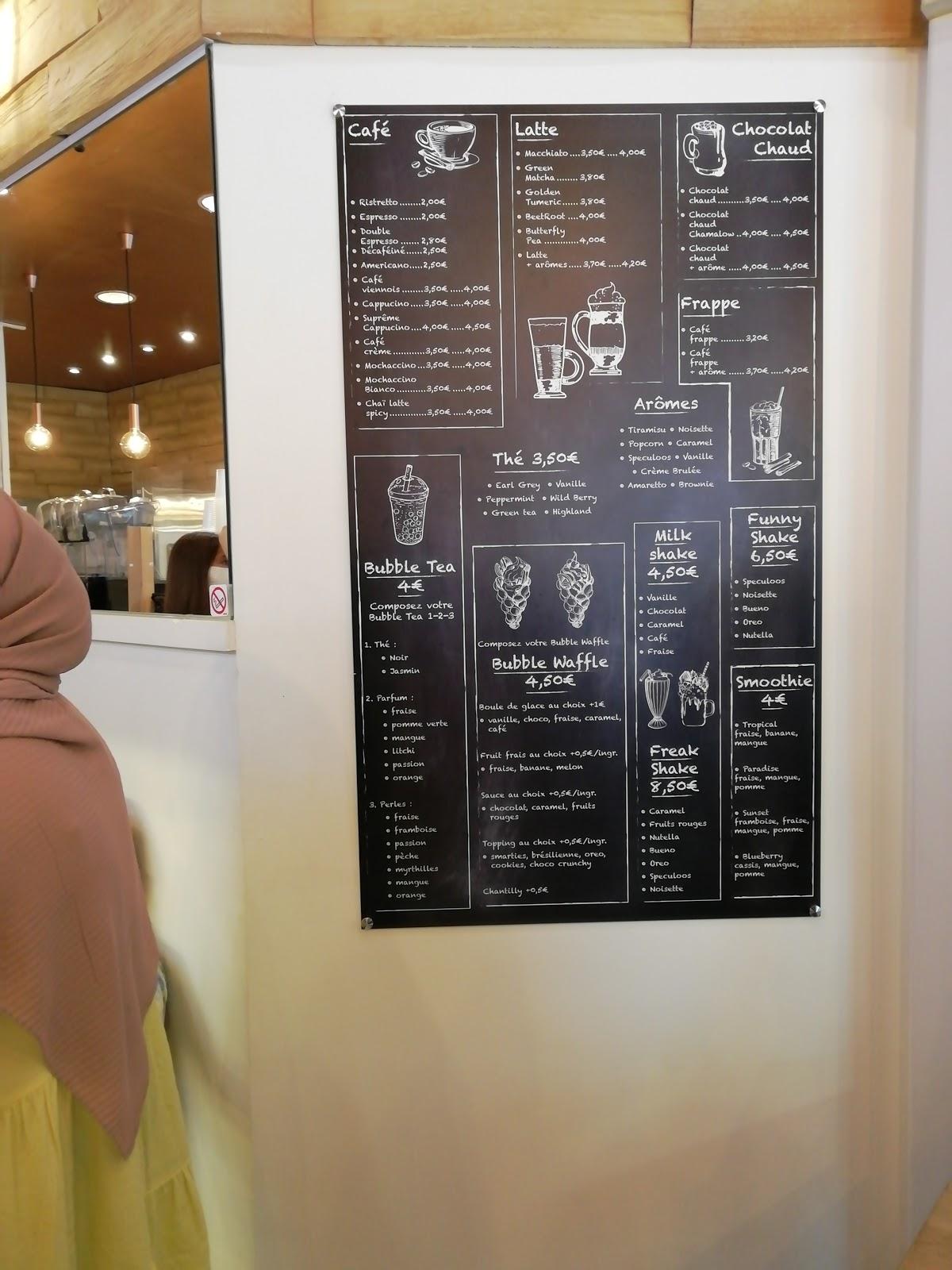 Menu at Bubble Waffle Coffee Namur, Namur