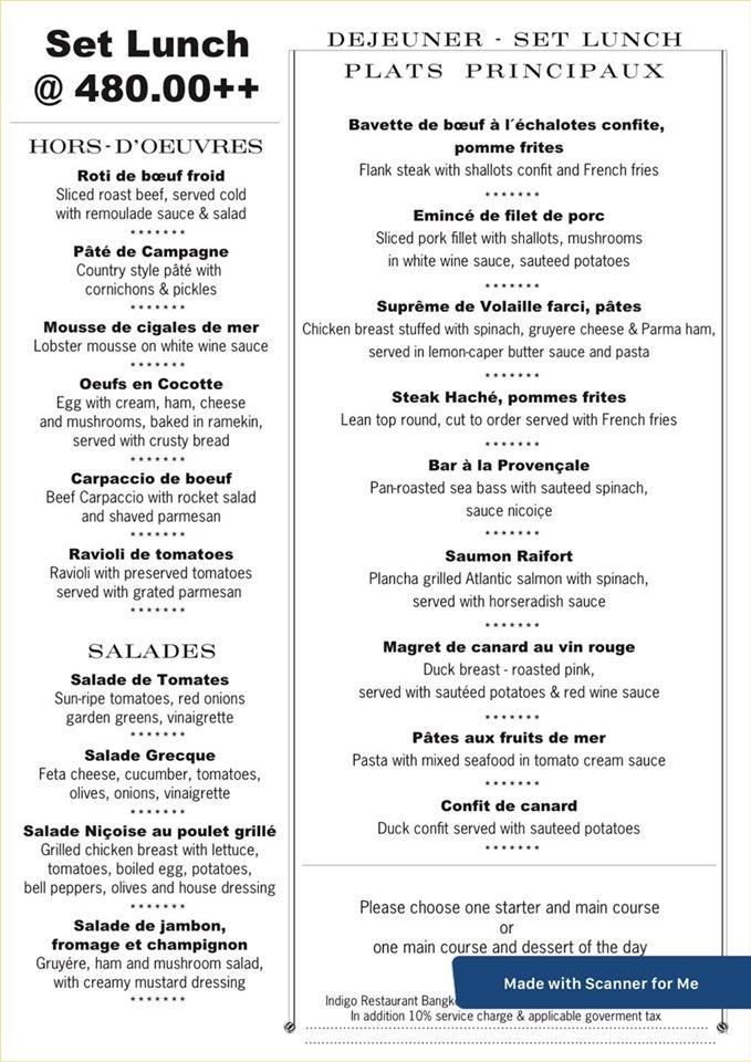 restaurant at hotel indigo menu