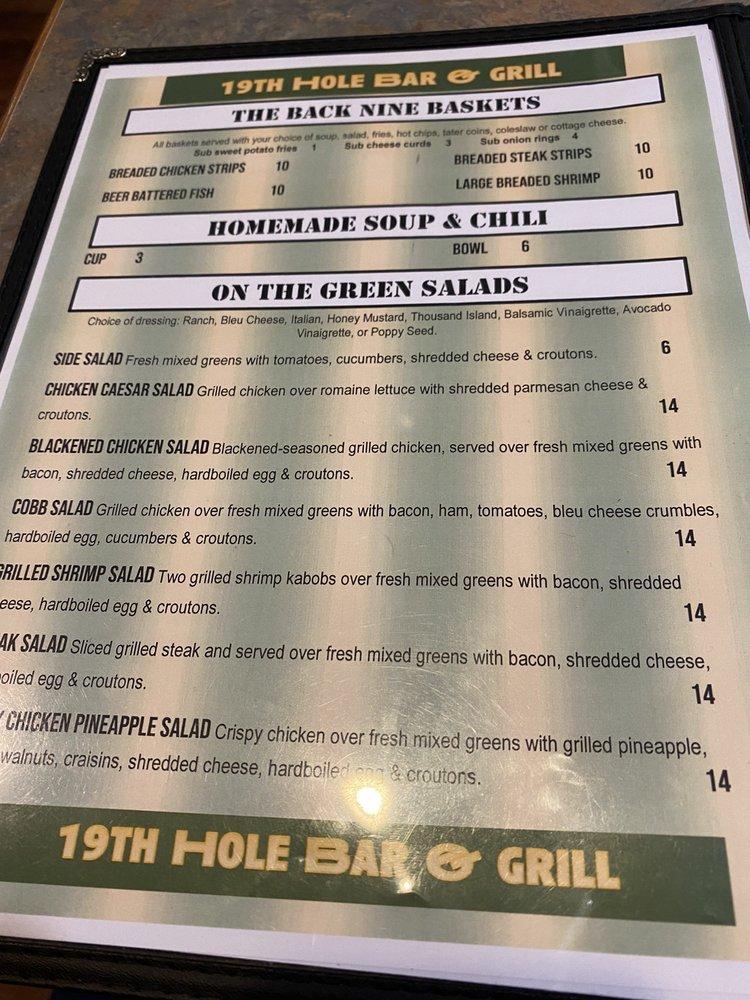 Menu At 19th Hole Grill Pub And Bar Bozeman