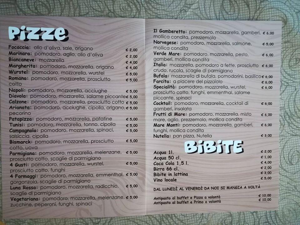 Menu di Non Solo Pizza 