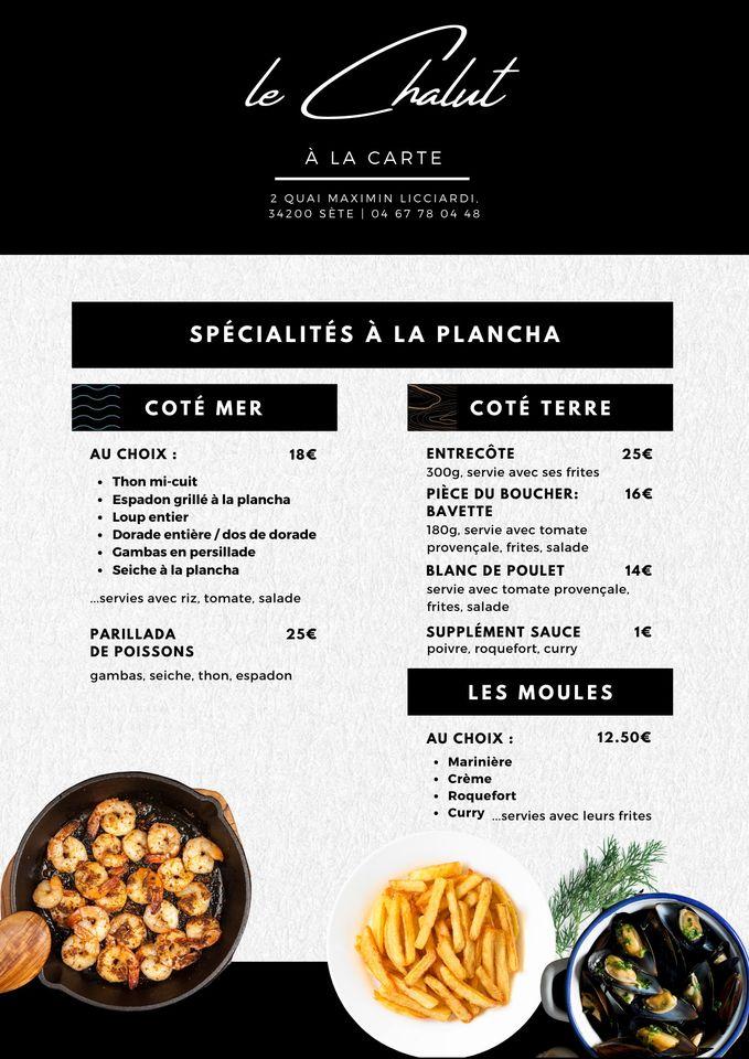 Menu de Le Chalut