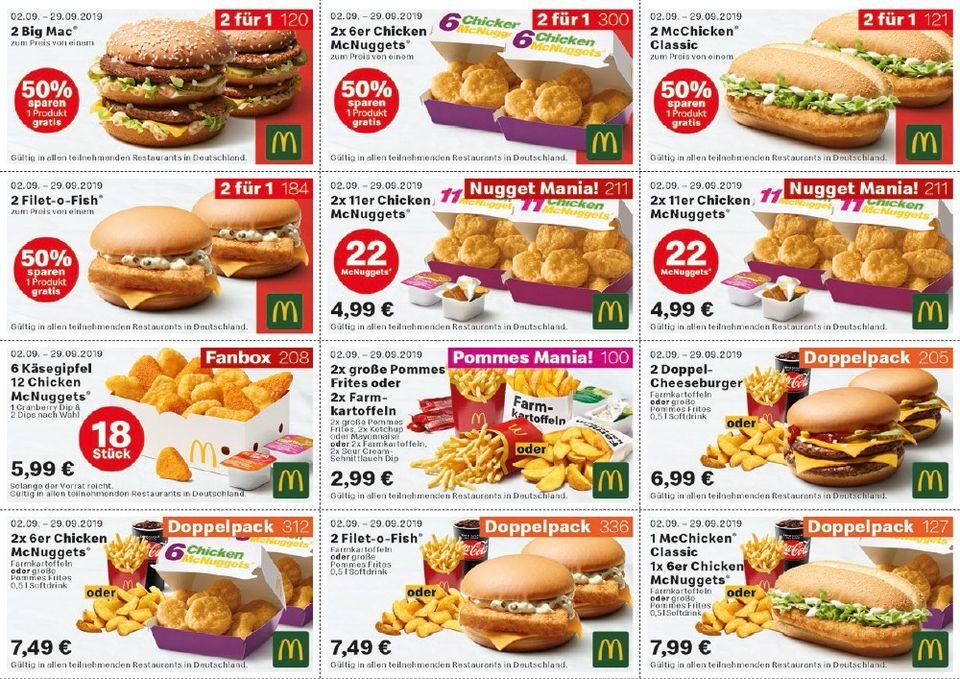 Speisekarte von McDonald's Restaurant, Homberg (Efze), Hersfelder Str.