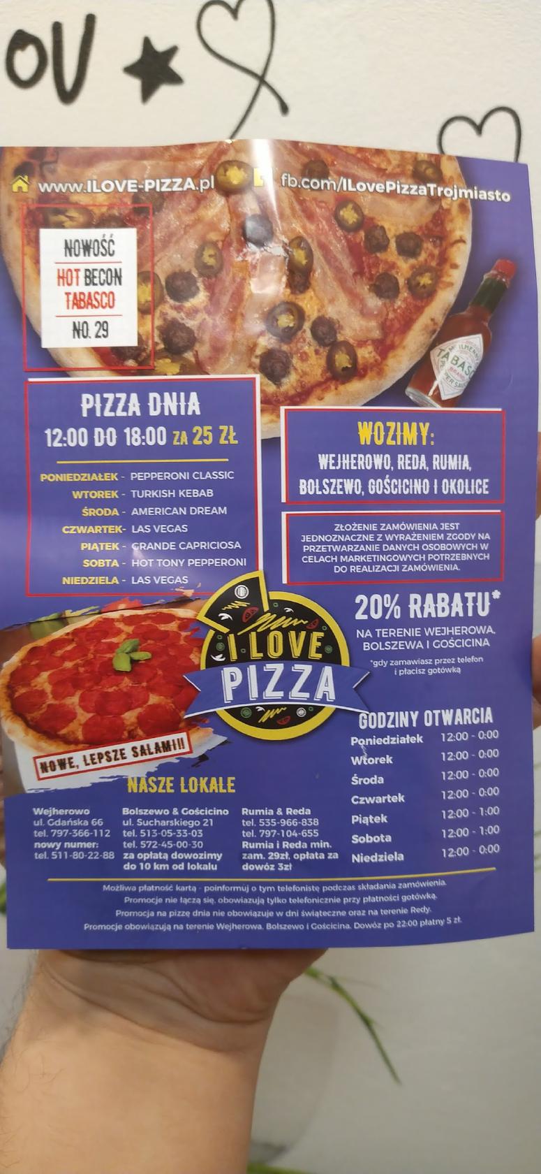 Ресторан I Love Pizza, Вейхерово - Отзывы о ресторане