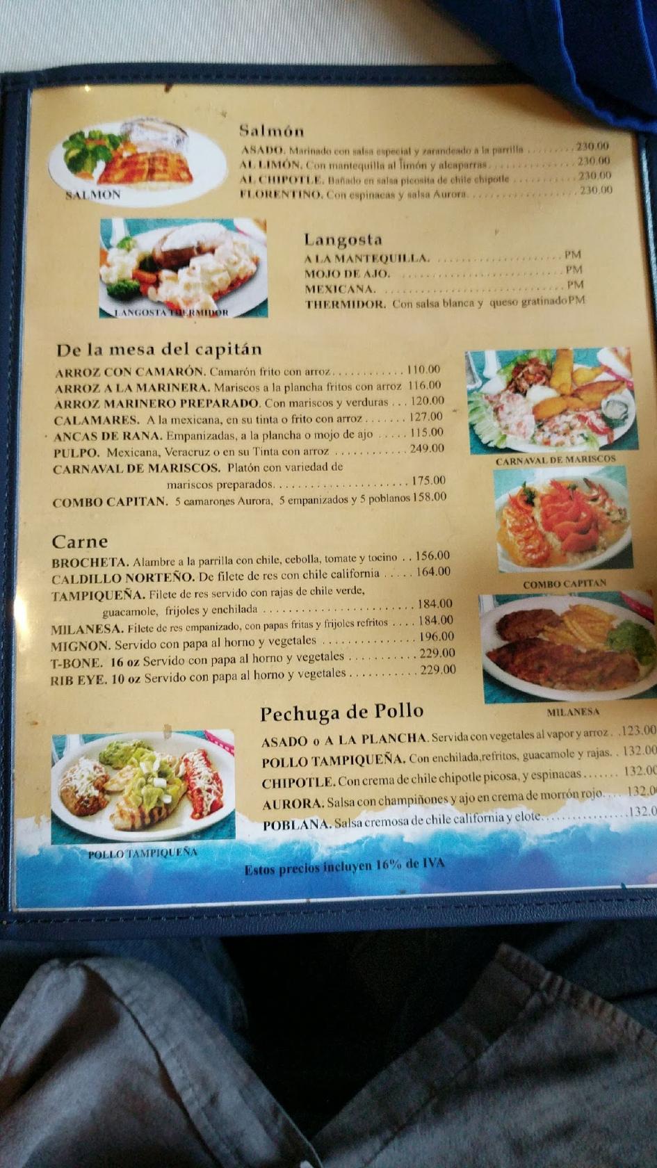 Menu at Mariscos Villa del Mar restaurant, Ciudad Juarez, Avénida dé las  Américas 1400