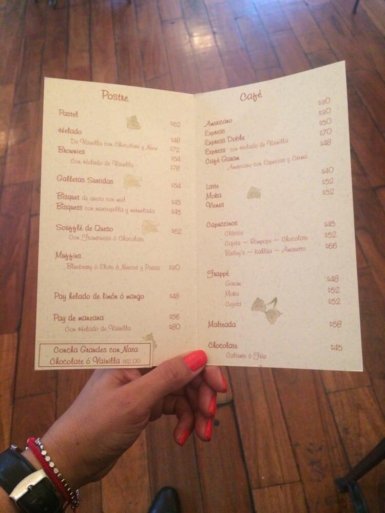 Menu at Maque Café, Mexico City, Av. Altavista 131-Local 5