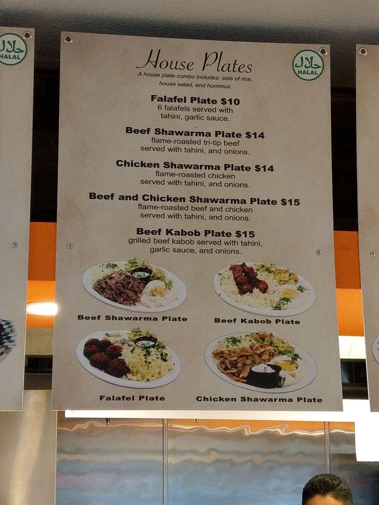 Menu at Shawarma House restaurant, Garden Grove