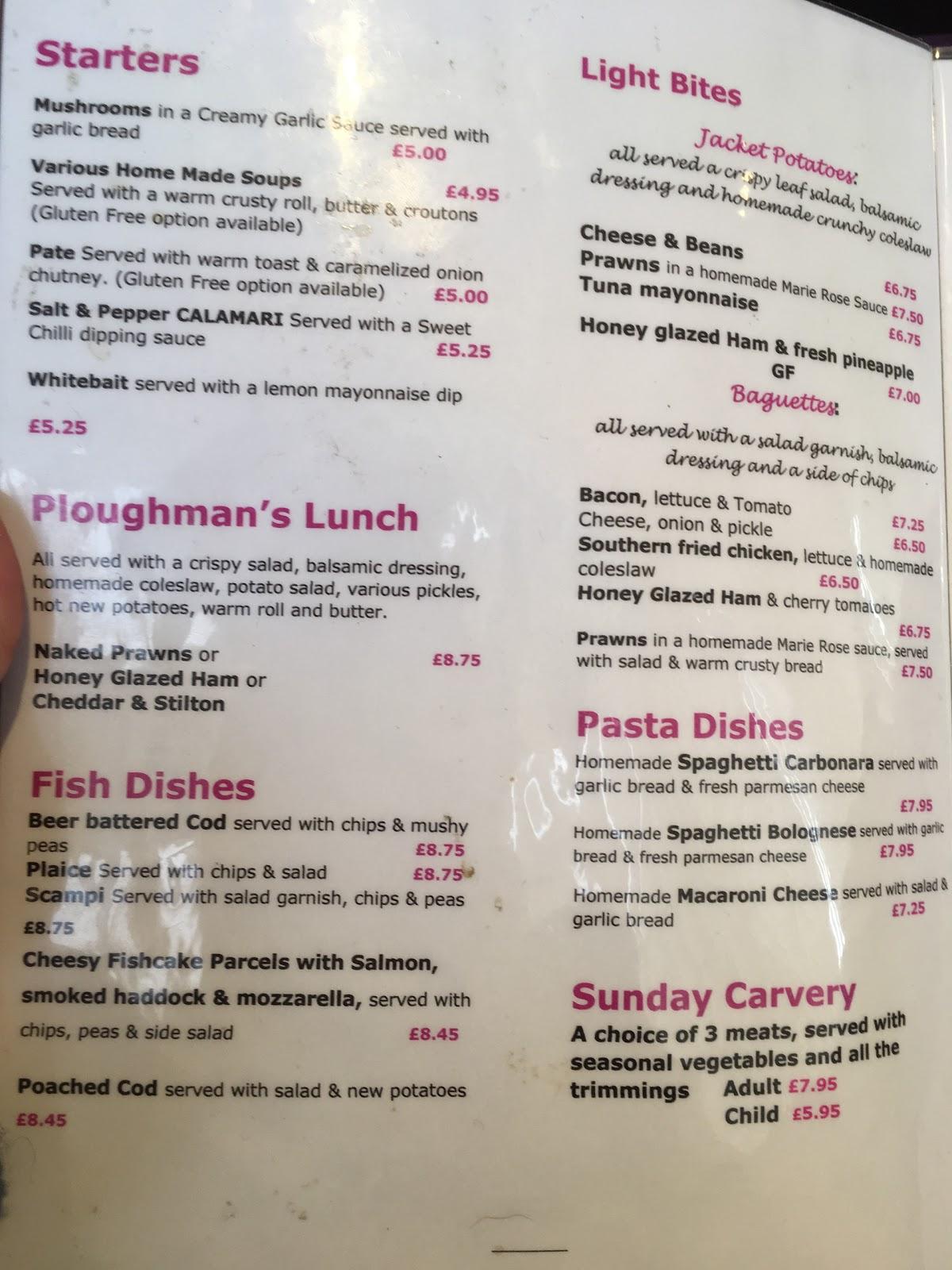 Menu at The Ploughboy pub & bar, Saltash