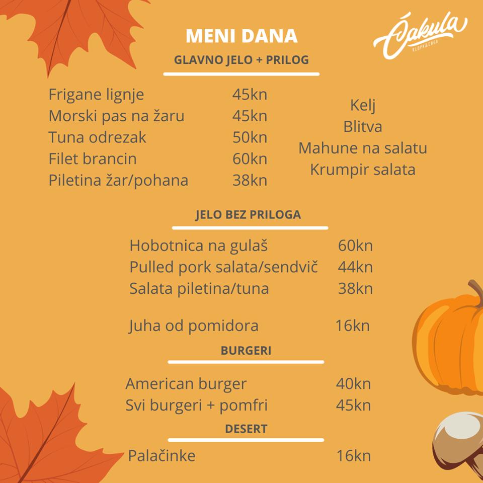 Menu di Ćakula/El Rio 