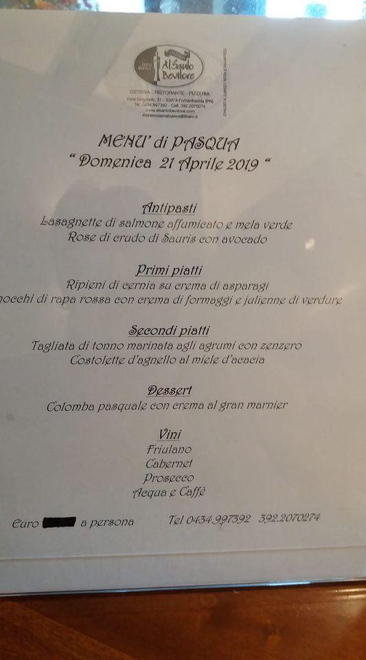 Menu di Al Santo Bevitore 