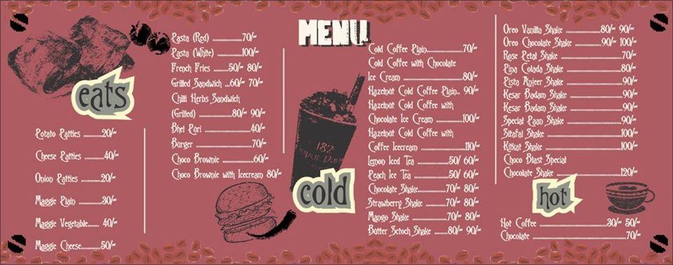 Coffee Corner menu