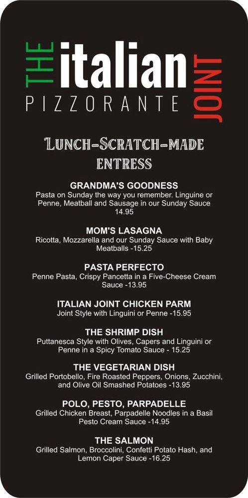 Menu At The Italian Joint Pizzeria Kissimmee   Rd32 The Italian Joint Menu 2022 10 1 