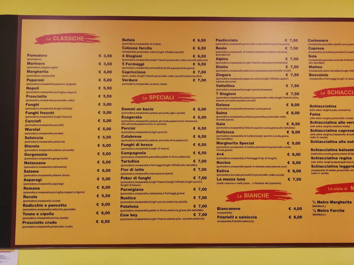 Menu Da La Pinsa Pizzeria Russi