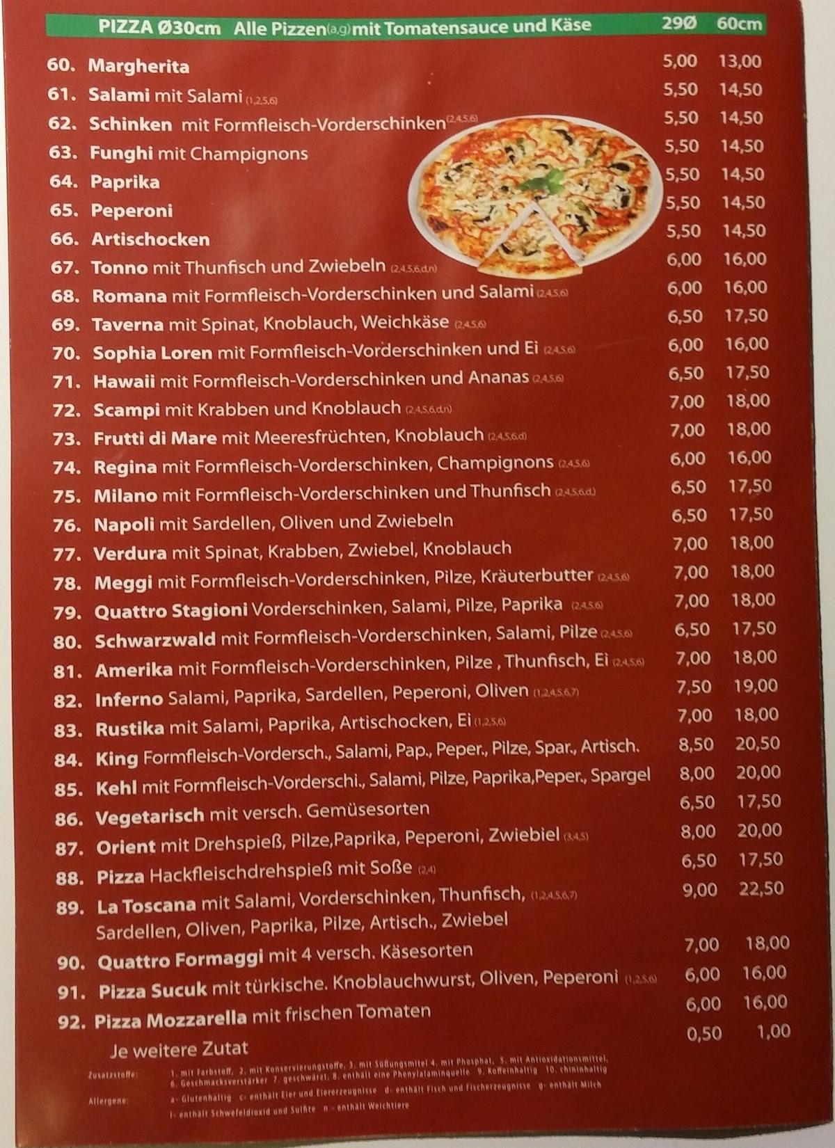 Speisekarte Von King Pizza D Ner Kehl