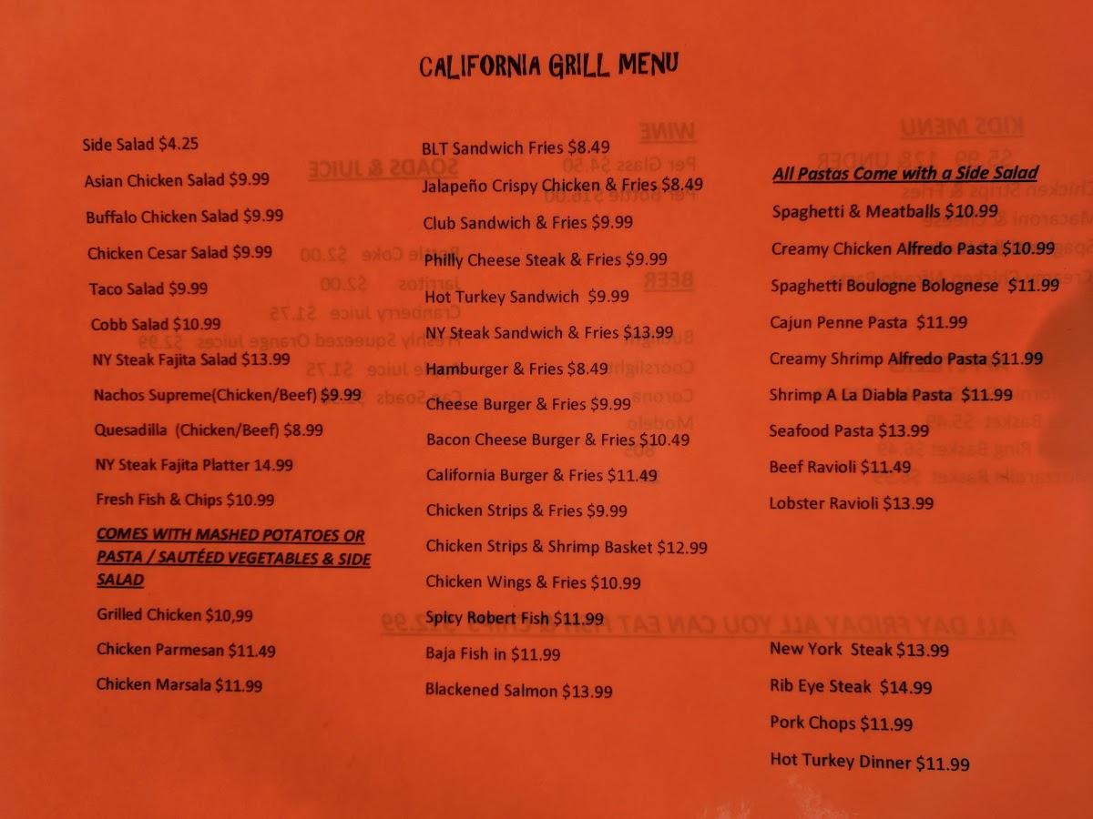 Menu At California Grill Restaurant Madera 226 E Yosemite Ave   Rd38 California Grill Menu 2022 10 