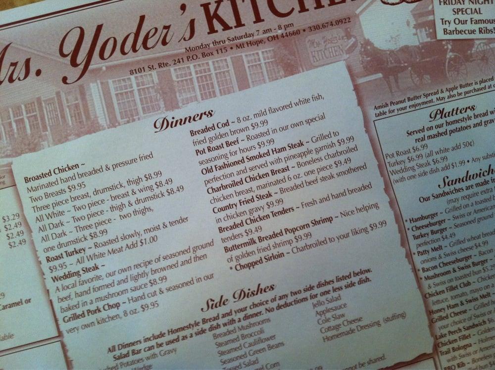 yoders kitchen menu        <h3 class=