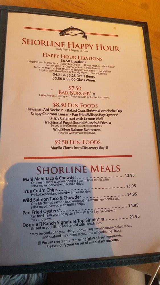 Menu at Anthony's at Gig Harbor restaurant, Gig Harbor