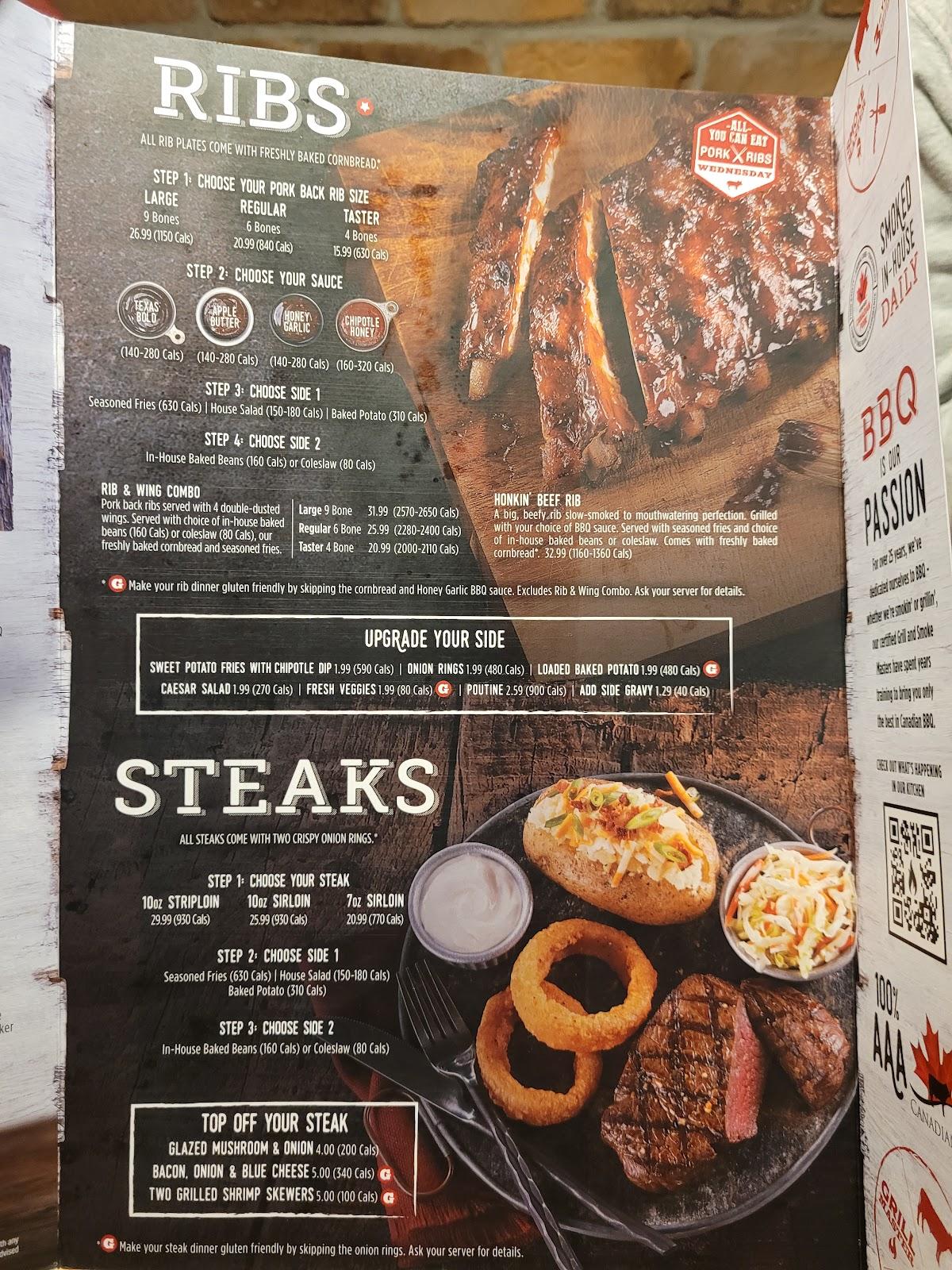 Menu at Montana’s BBQ & Bar, Barrie, 66 Barrie View Dr