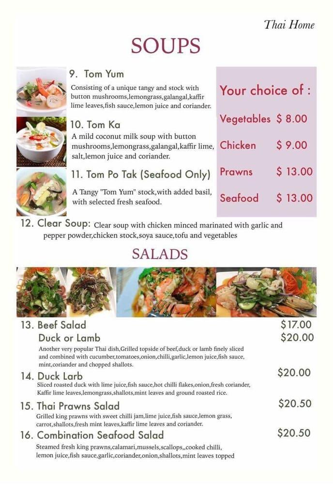 Menu At Thai Home Restaurant Narrabri   Rd3b Menu Thai Home 2020 08 1 