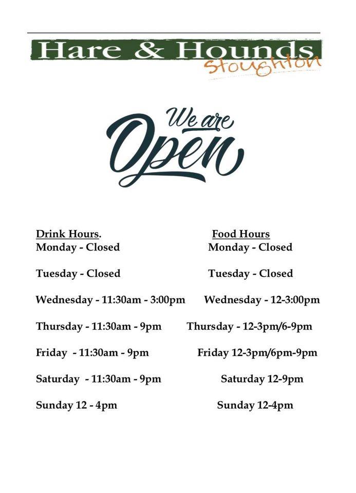 Menu at The Hare & Hounds pub & bar, Stoughton, Nr Chichester