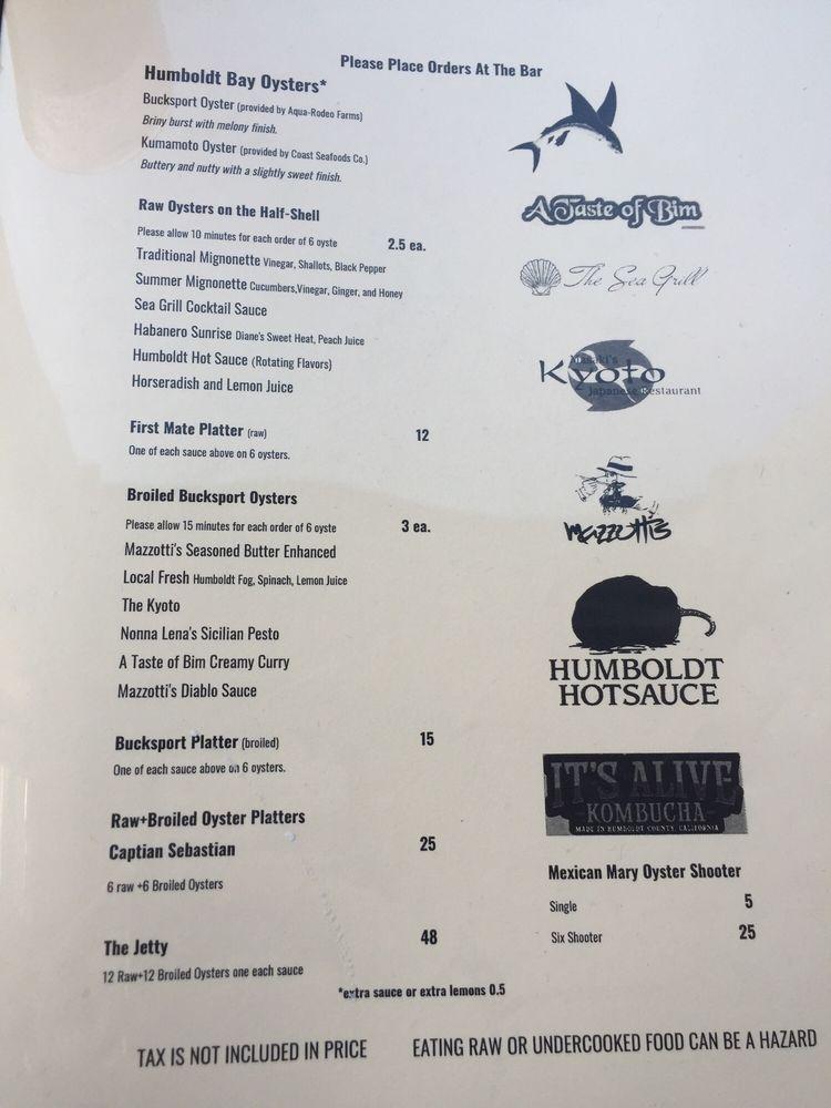 Menu at Humboldt Bay Provisions pub & bar, Eureka