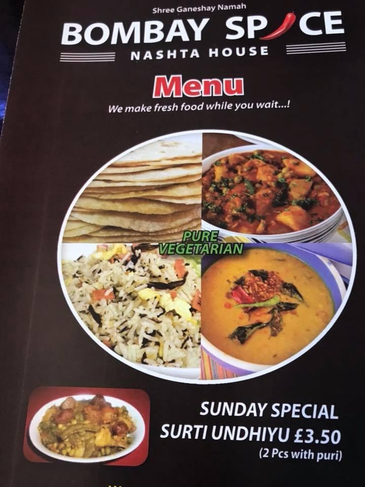 Menu at Bombay Spice Restaurant & Bar, London