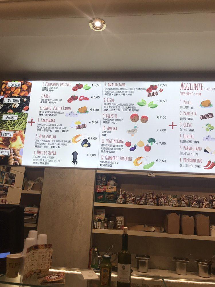 Menu da Pasta Go ・ Espresso fast food, Venezia