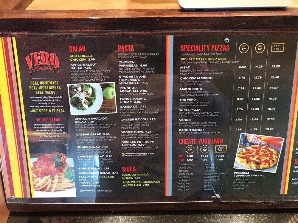 Menu at Vero Italian Kitchen restaurant, The Woodlands, Kuykendahl Rd