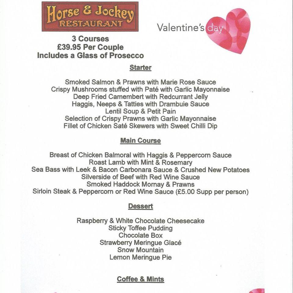 Menu at Horse & Jockey Bar, Lanark