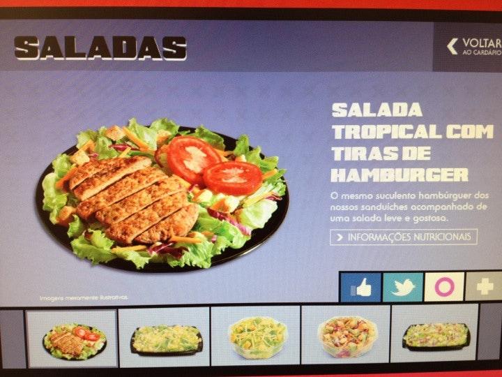 Bob's Burgers cardápio